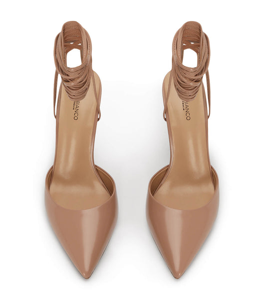 Tony Bianco Acer Latte Hi Shine 10.5cm Event Heels Beige | FMYHY31905