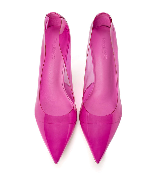 Tony Bianco Alijah Pink Vinylite/Pink Nappa 10.5cm Stiletto Heels Pink | SMYNY62612