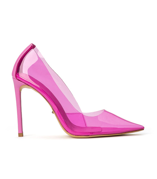 Tony Bianco Alijah Pink Vinylite/Pink Nappa 10.5cm Stiletto Heels Pink | SMYNY62612