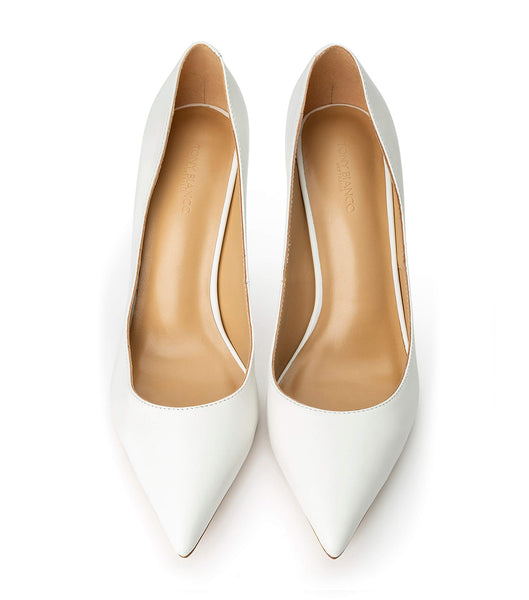 Tony Bianco Anja Milk Capretto 10.5cm Bling Heels White | QMYWA96458