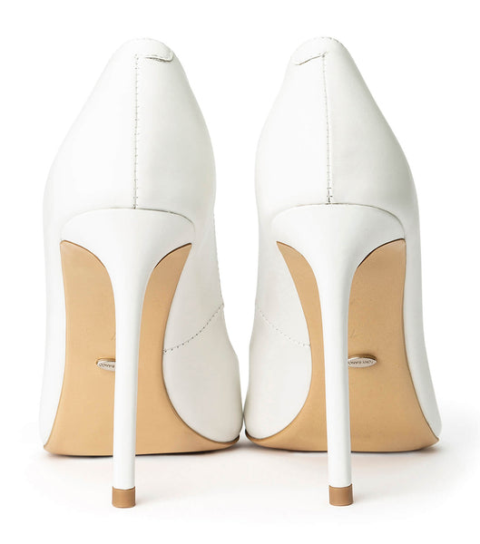 Tony Bianco Anja Milk Capretto 10.5cm Bling Heels White | QMYWA96458