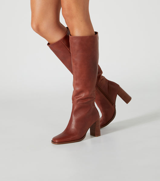 Tony Bianco Asher Cognac 8.5cm Mid Calf Boots Brown | AMYDF70612