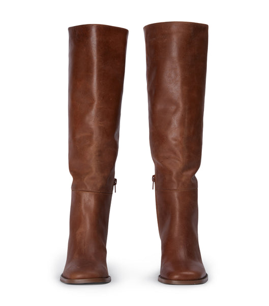Tony Bianco Asher Cognac 8.5cm Mid Calf Boots Brown | AMYDF70612