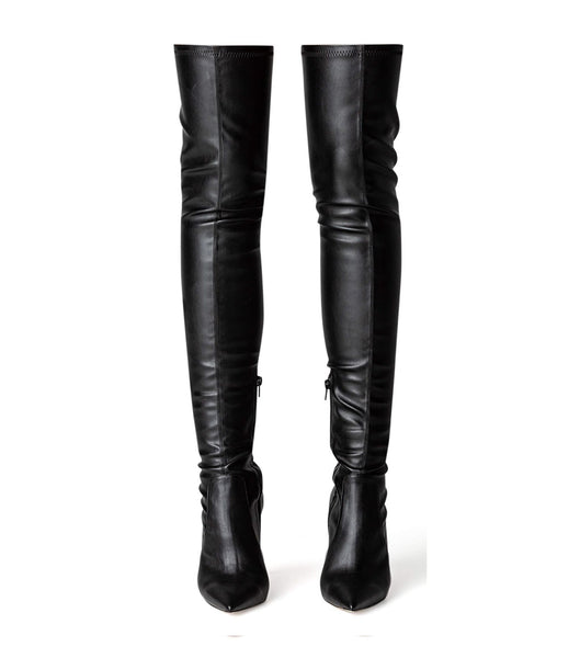 Tony Bianco Avah Black Venezia 10.5cm Stiletto Boots Black | SMYVO29438