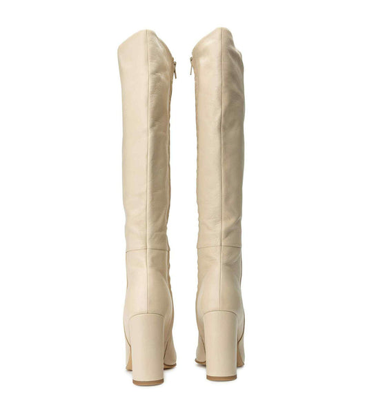 Tony Bianco Bellez Vanilla Venice 9.5cm Heeled Boots Light Yellow | EMYHC50852