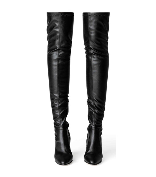 Tony Bianco Bloom Black Venezia 9.5cm Heeled Boots Black | AMYDF72103