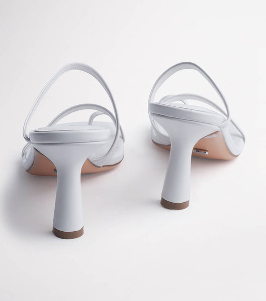 Tony Bianco Blossom White Sheep Nappa 7.5cm Strappy Heels White | MYDFL73924
