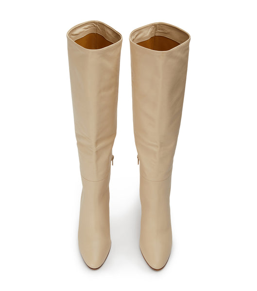 Tony Bianco Boss Vanilla Venice 9.5cm Mid Calf Boots Light Yellow | GMYUC42464