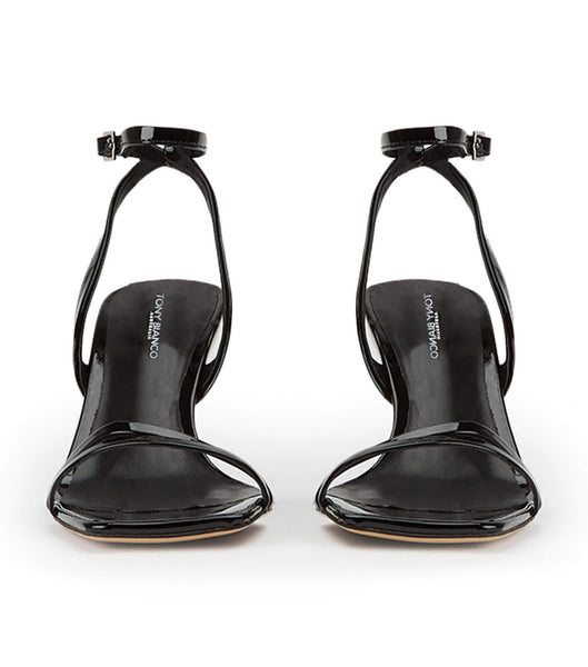Tony Bianco Camelia Black Patent 8.5cm Low Heels Black | MYIIZ67172