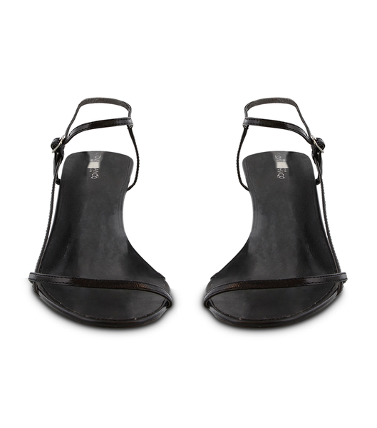 Tony Bianco Caprice Black Kid 7cm Strappy Heels Black | TMYWZ95729
