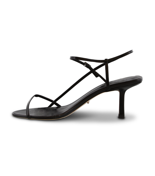 Tony Bianco Caprice Black Kid 7cm Strappy Heels Black | TMYWZ95729