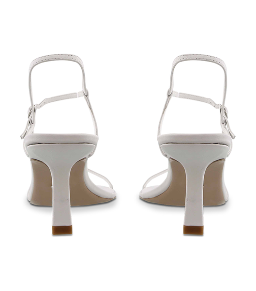Tony Bianco Caprice White Kid 7cm Strappy Heels White | PMYQX23616