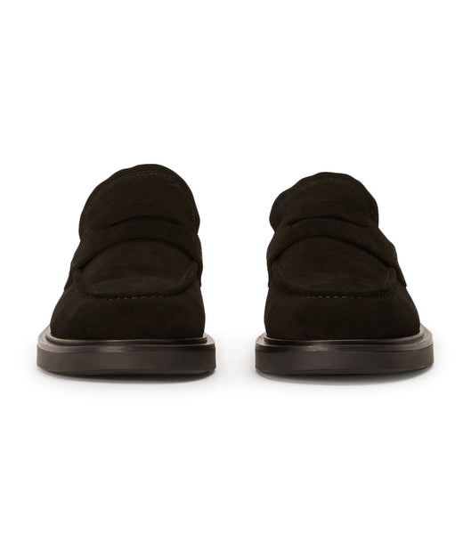 Tony Bianco Cherish Black Suede 4.5cm Loafers Black | PMYQX70645