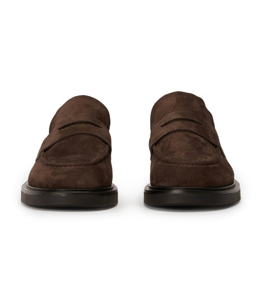 Tony Bianco Cherish Espresso Suede 4.5cm Loafers Chocolate | MYJVR32530