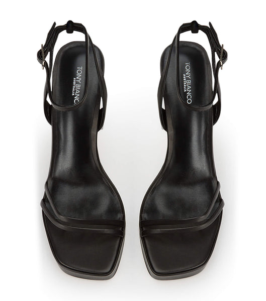 Tony Bianco Dandy Black Como 11.5cm Block Heels Black | ZMYMJ49071