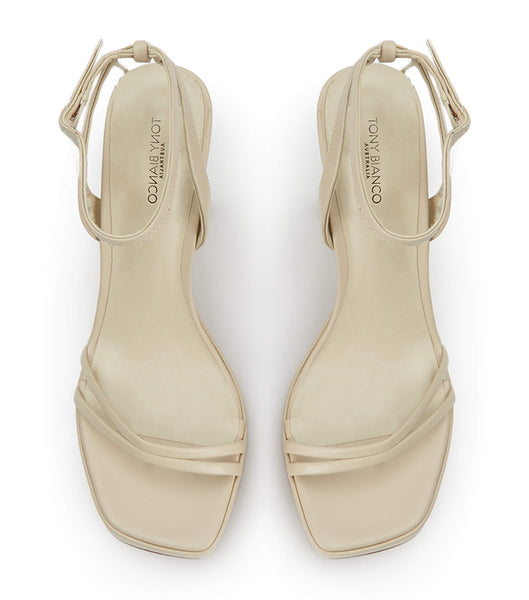 Tony Bianco Dandy Vanilla Capretto 11.5cm Block Heels Light Yellow | BMYSO76503