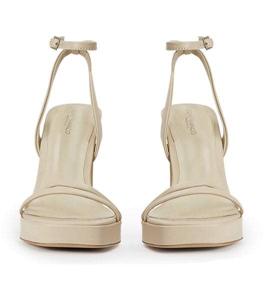 Tony Bianco Dandy Vanilla Capretto 11.5cm Block Heels Light Yellow | BMYSO76503
