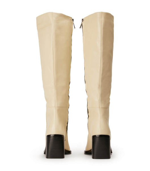Tony Bianco Darby Ecru Venice 7.5cm Mid Calf Boots White | YMYGT85798