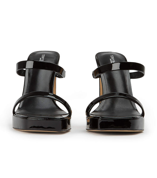 Tony Bianco Diane Black Patent 11.5cm Block Heels Black | EMYVG63481