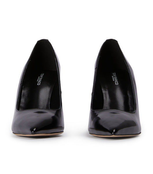Tony Bianco Dolly Black Hi Shine/Clear 9.5cm Event Heels Black | FMYUI62941