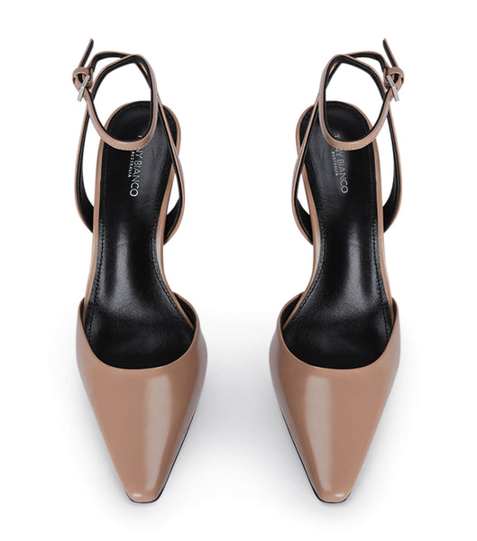 Tony Bianco Eden Latte Hi Shine 10.5cm Court Shoes Brown | AMYDF20319