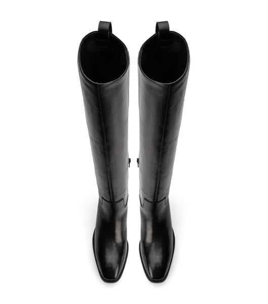 Tony Bianco Eleanor Black Como 4cm Mid Calf Boots Black | MYEGJ98426
