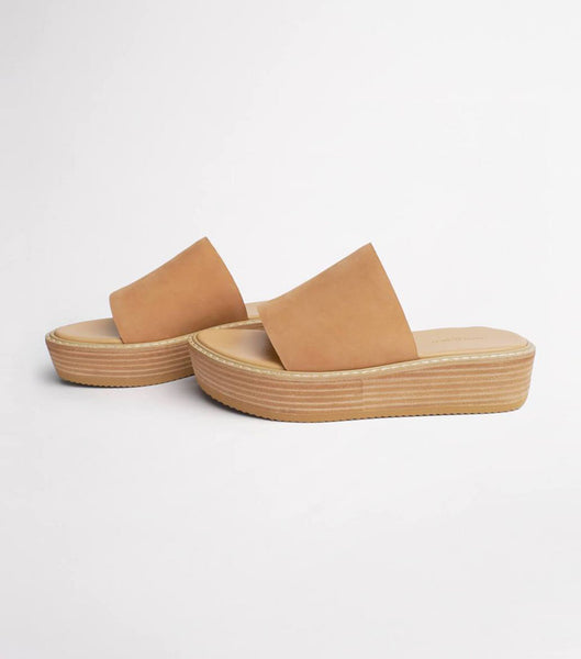 Tony Bianco Elke Caramel 4.5cm Slides Beige | MYCIF96899