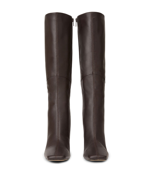 Tony Bianco Fantasy Chocolate Nappa 8cm Mid Calf Boots Chocolate | QMYWA50319