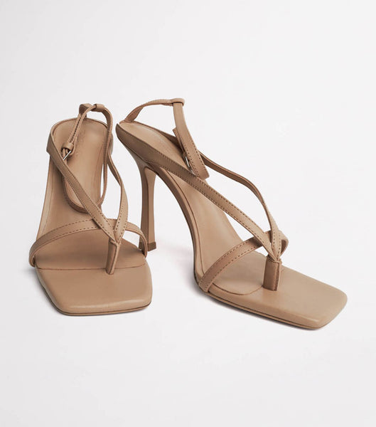 Tony Bianco Faythe Skin Sheep Nappa 10.5cm Strappy Heels Skin Color | AMYWC87123