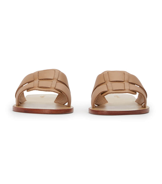 Tony Bianco Force Camel 1cm Flat Sandals Brown | MYQAV78894
