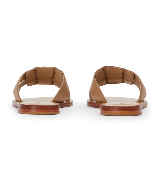 Tony Bianco Force Camel 1cm Flat Sandals Brown | MYQAV78894