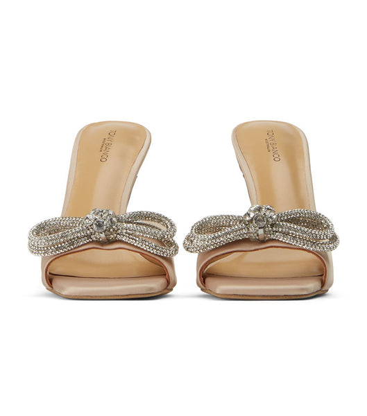 Tony Bianco Franki Nude Satin 10.5cm Bridal Heels Beige | MYIIZ96453
