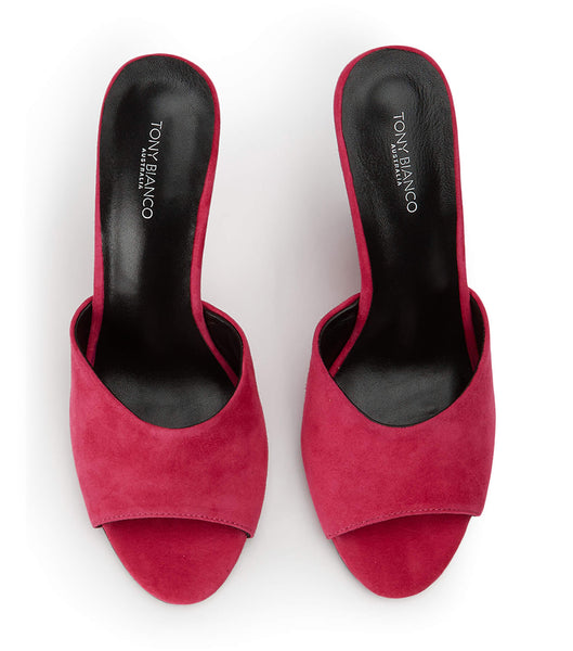 Tony Bianco Galaxy Lipstick Suede 11cm Wedges Red | GMYEC24673