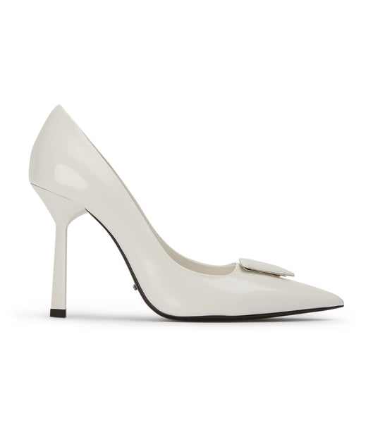 Tony Bianco Gema White Hi Shine 10cm Court Shoes White | GMYEC18817