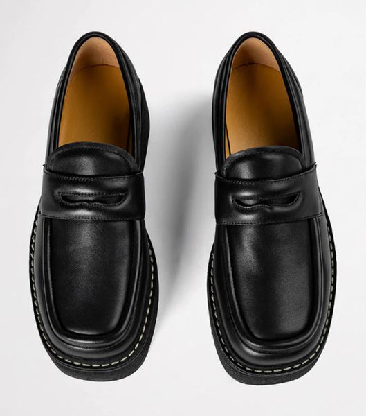 Tony Bianco Granite Black Nappa 5cm Loafers Grey / Black | MMYHR37379