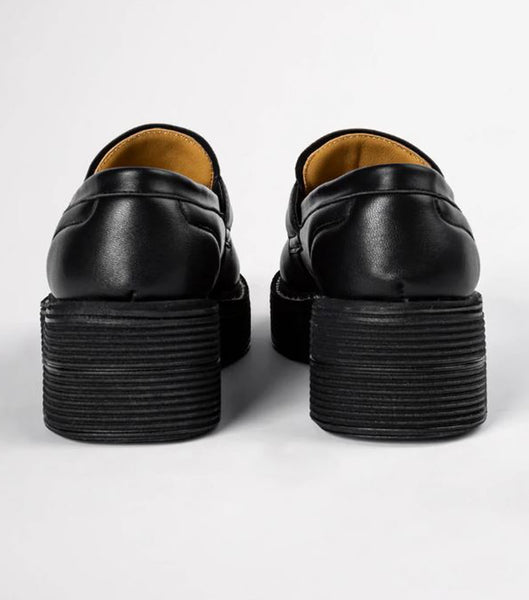 Tony Bianco Granite Black Nappa 5cm Loafers Grey / Black | MMYHR37379