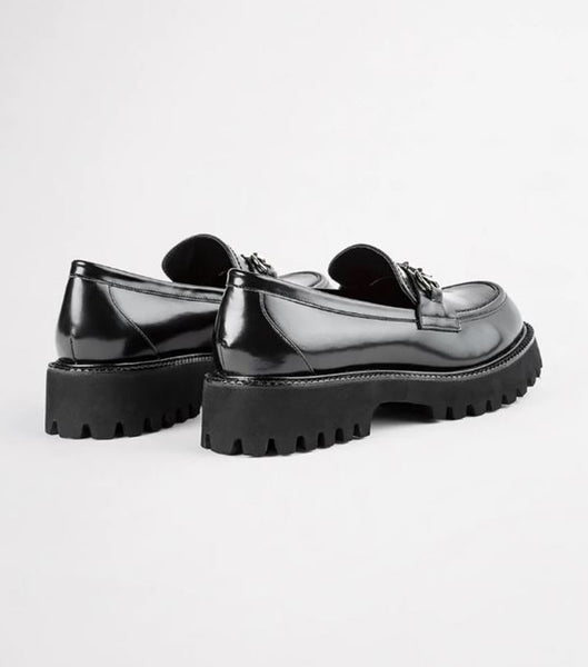 Tony Bianco Greer Black Hi Shine 4cm Loafers Black | MYEGJ88380