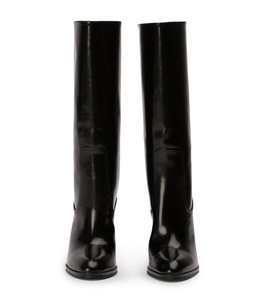 Tony Bianco Hadley Black Hi Shine 10.5cm Knee High Boots Black | MYCIF69332