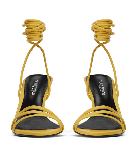 Tony Bianco Hailee Desert Nappa 8.5cm Low Heels Yellow | XMYBH40751