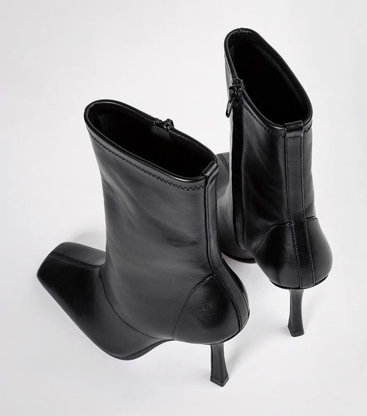 Tony Bianco Halsey Black Como 10.5cm Ankle Boots Black | SMYVO87052