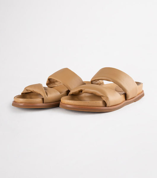 Tony Bianco Henry Honey Nappa 3.5cm Slides Orange | DMYKV18518