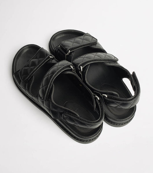 Tony Bianco Hiranni Black Sheep Nappa 3.5cm Slides Black | GMYEC20069