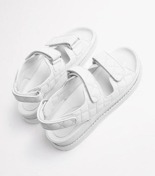 Tony Bianco Hiranni White Sheep Nappa 3.5cm Slides White | MYQCS48424
