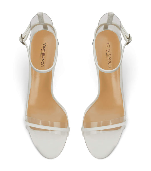 Tony Bianco Houston Milk Capretto 8.5cm Stiletto Heels White | MYIIZ90524