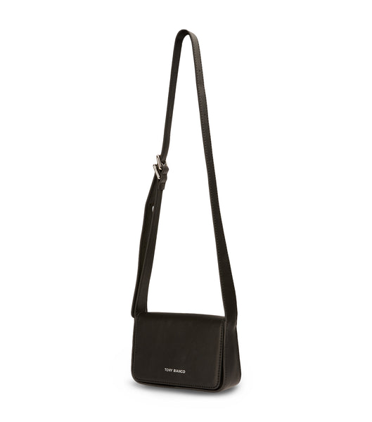 Tony Bianco Janey Black Leather Shoulder Bag Accessories Black | MYNZX93529