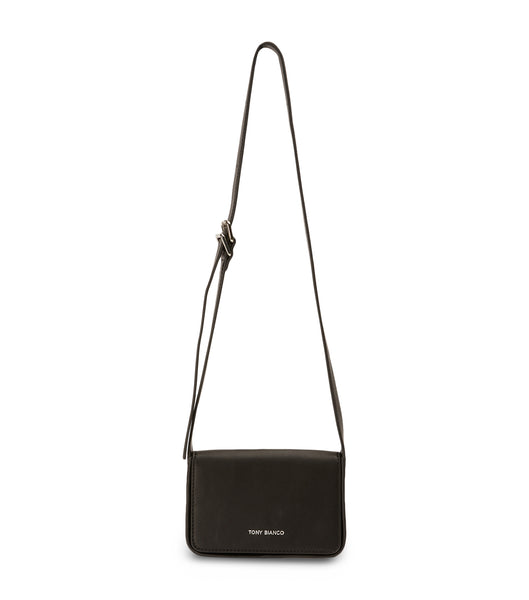 Tony Bianco Janey Black Leather Shoulder Bag Accessories Black | MYNZX93529