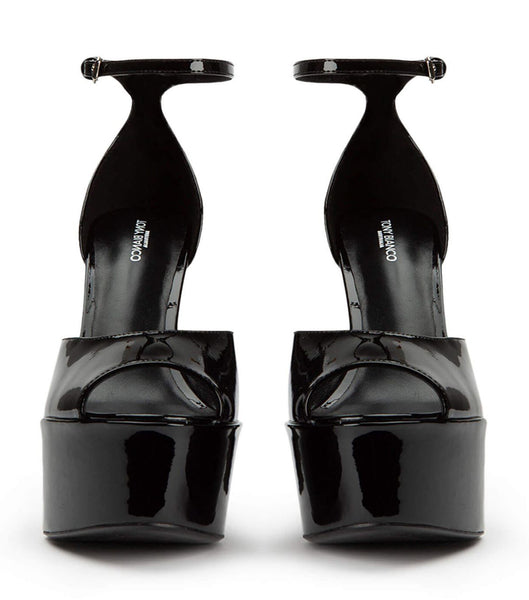 Tony Bianco Jayze Black Patent 14cm Block Heels Black | MYCVG53602