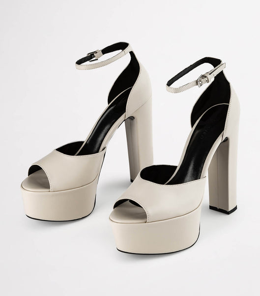 Tony Bianco Jayze Vanilla Nappa 14cm Event Heels Light Yellow | MYQAV48312