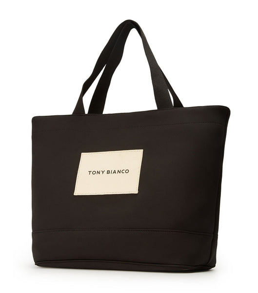 Tony Bianco Jenna Black Scuba Shoulder Bag Accessories Black | MYNZX30924