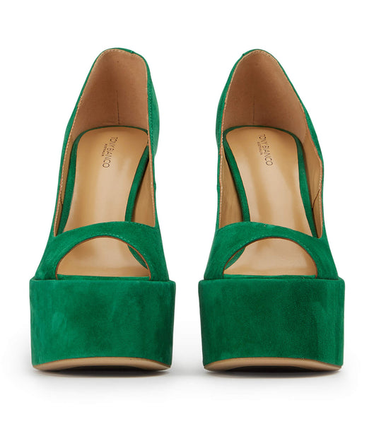 Tony Bianco Jolee Jade Suede 15cm Stiletto Heels Green | MYEGJ72170